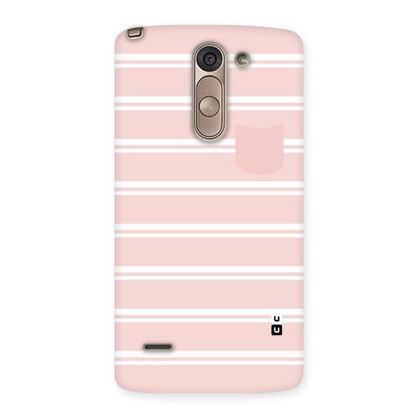 Cute Pocket Striped Back Case for LG G3 Stylus