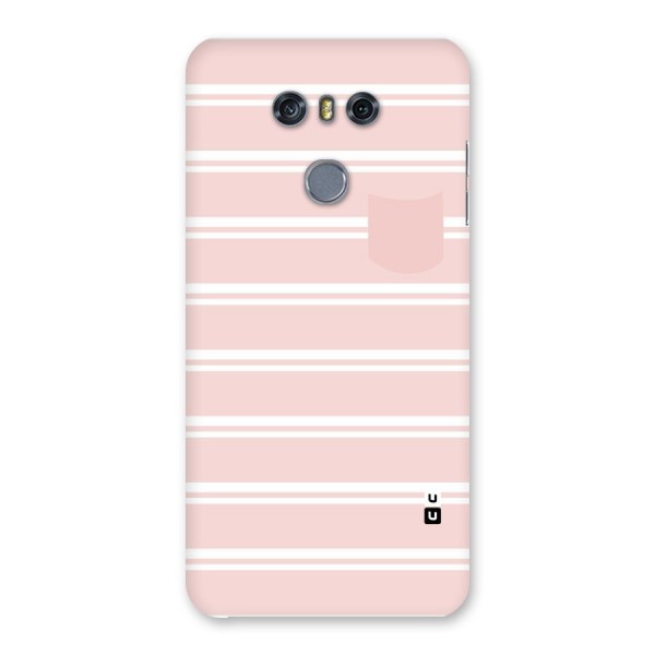 Cute Pocket Striped Back Case for LG G6