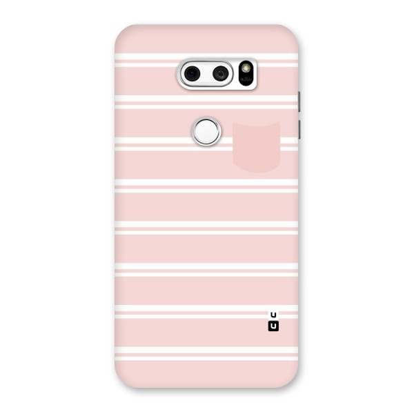 Cute Pocket Striped Back Case for LG V30