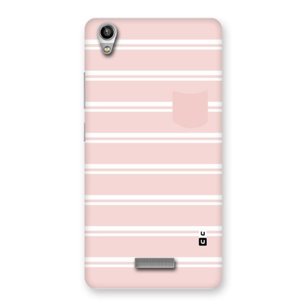 Cute Pocket Striped Back Case for Lava-Pixel-V1