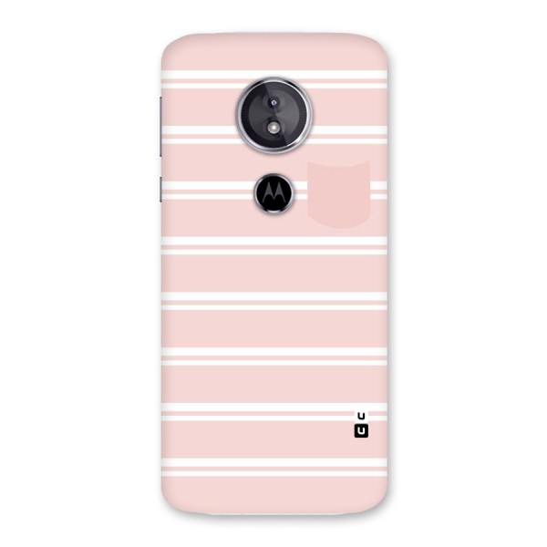 Cute Pocket Striped Back Case for Moto E5