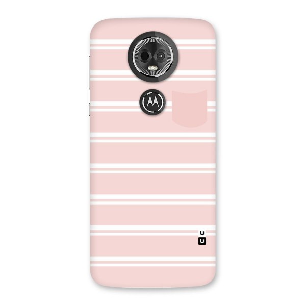 Cute Pocket Striped Back Case for Moto E5 Plus