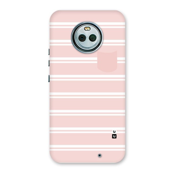 Cute Pocket Striped Back Case for Moto X4