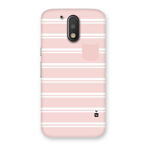 Cute Pocket Striped Back Case for Motorola Moto G4