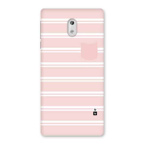 Cute Pocket Striped Back Case for Nokia 3