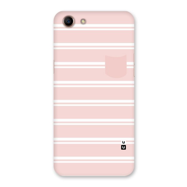 Cute Pocket Striped Back Case for Oppo A83 (2018)