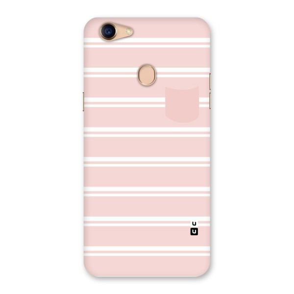 Cute Pocket Striped Back Case for Oppo F5