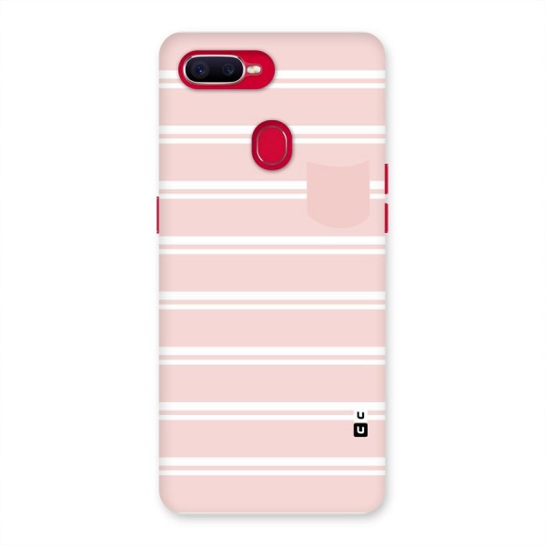 Cute Pocket Striped Back Case for Oppo F9 Pro