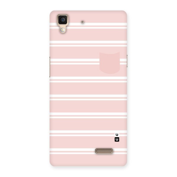 Cute Pocket Striped Back Case for Oppo R7