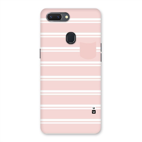 Cute Pocket Striped Back Case for Oppo Realme 2