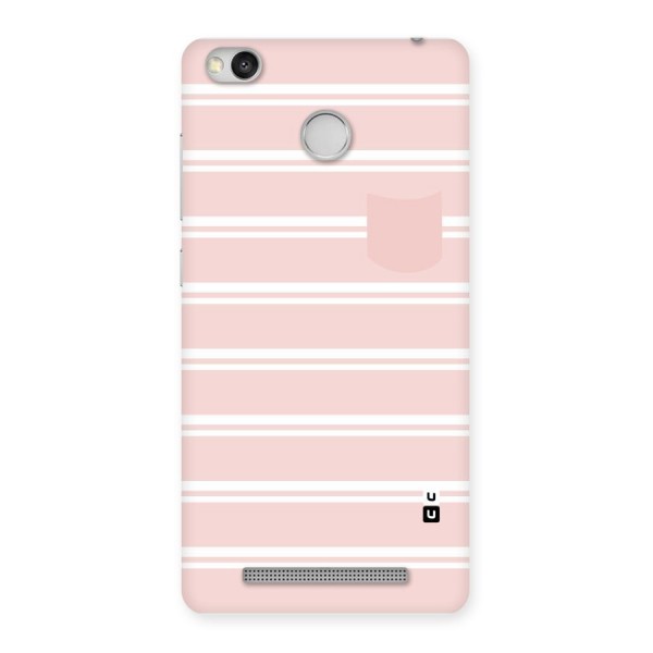 Cute Pocket Striped Back Case for Redmi 3S Prime