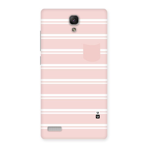Cute Pocket Striped Back Case for Redmi Note Prime