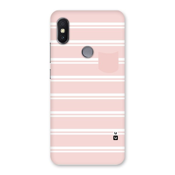 Cute Pocket Striped Back Case for Redmi Y2