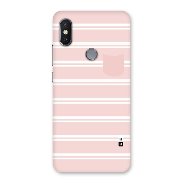 Cute Pocket Striped Back Case for Redmi Y2