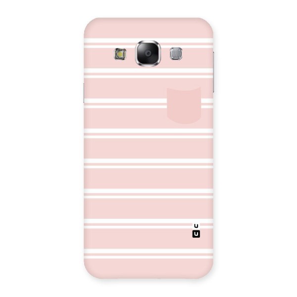 Cute Pocket Striped Back Case for Samsung Galaxy E5