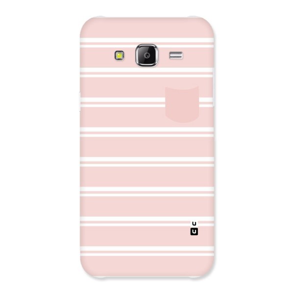 Cute Pocket Striped Back Case for Samsung Galaxy J5