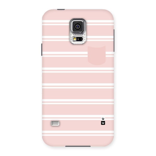 Cute Pocket Striped Back Case for Samsung Galaxy S5