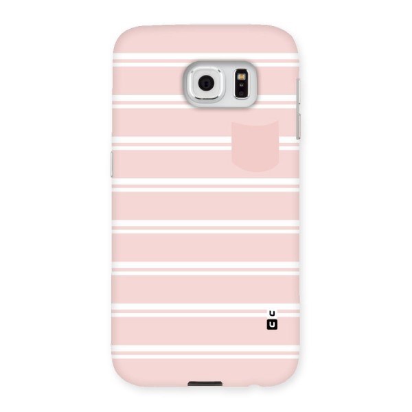 Cute Pocket Striped Back Case for Samsung Galaxy S6