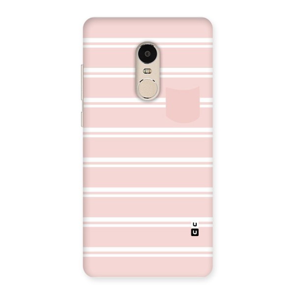 Cute Pocket Striped Back Case for Xiaomi Redmi Note 4