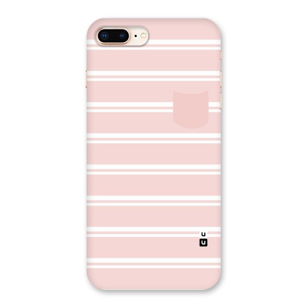 Cute Pocket Striped Back Case for iPhone 8 Plus