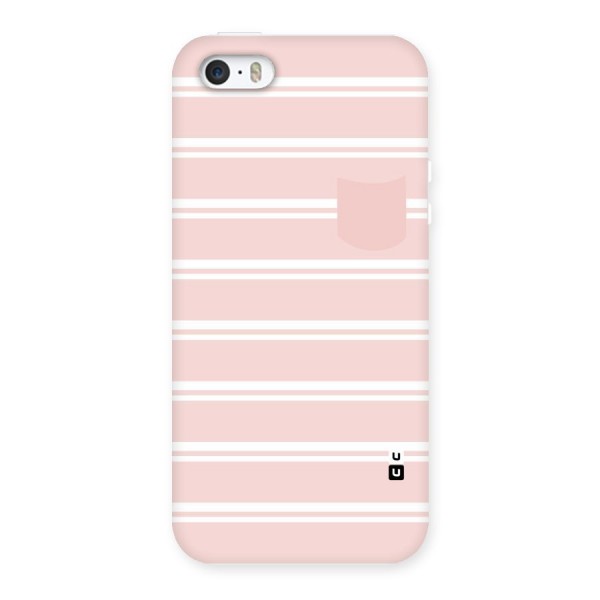 Cute Pocket Striped Back Case for iPhone SE