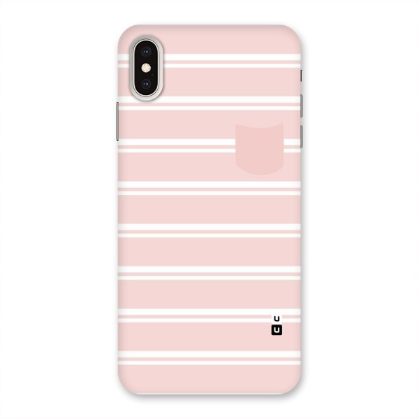 Cute Pocket Striped Back Case for iPhone XS Max