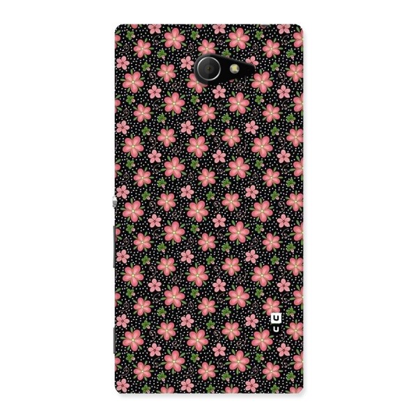 Cute Tiny Flowers Back Case for Sony Xperia M2
