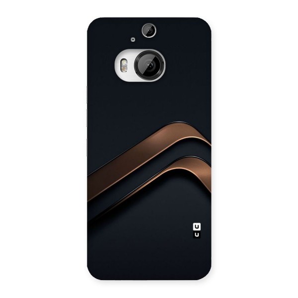 Dark Gold Stripes Back Case for HTC One M9 Plus