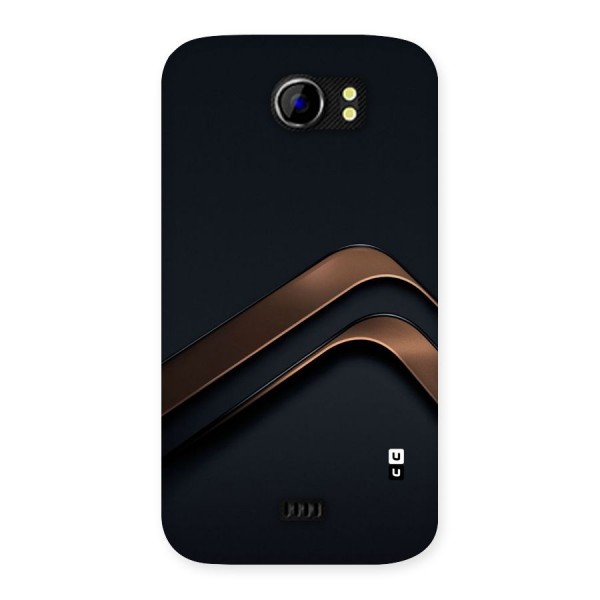 Dark Gold Stripes Back Case for Micromax Canvas 2 A110
