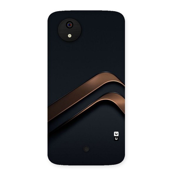 Dark Gold Stripes Back Case for Micromax Canvas A1