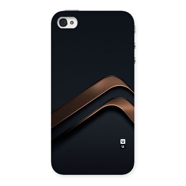 Dark Gold Stripes Back Case for iPhone 4 4s