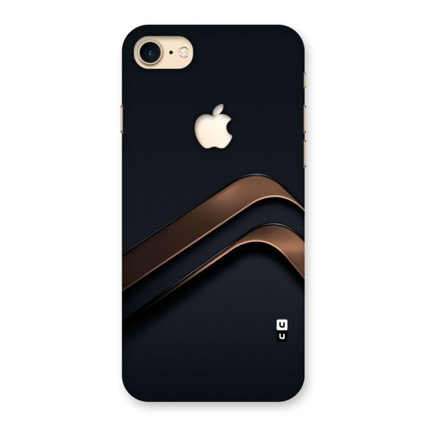 Dark Gold Stripes Back Case for iPhone 7 Apple Cut