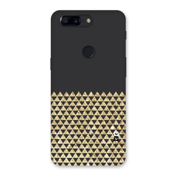 Dark Grey Golden Triangles Back Case for OnePlus 5T