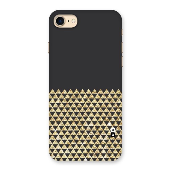 Dark Grey Golden Triangles Back Case for iPhone 7