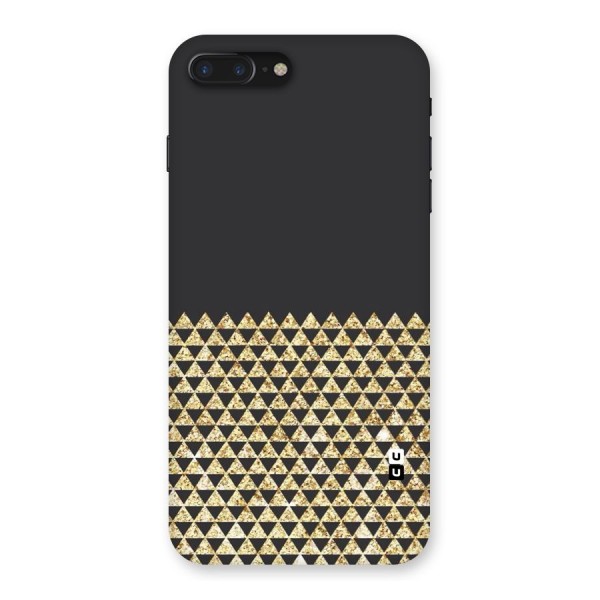 Dark Grey Golden Triangles Back Case for iPhone 7 Plus