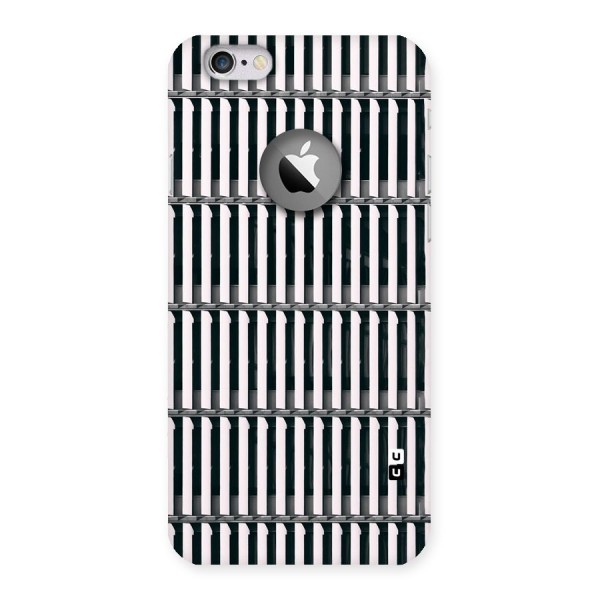 Dark Lines Pattern Back Case for iPhone 6 Logo Cut