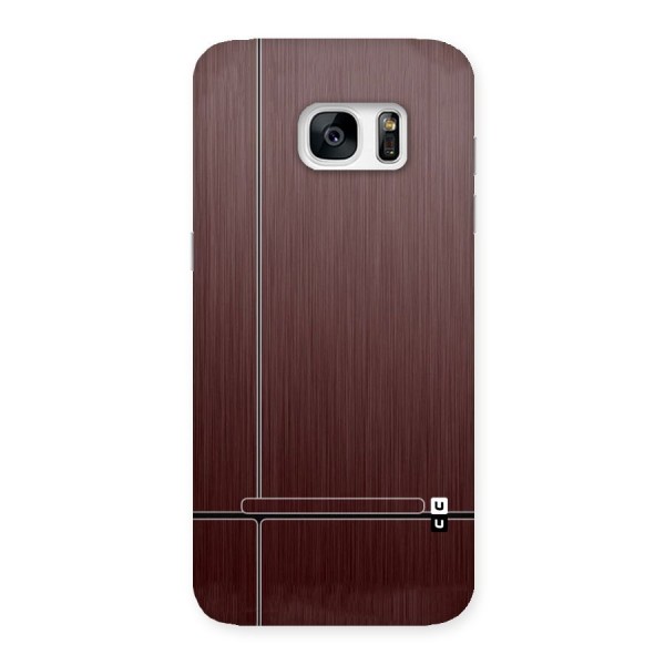 Dark Maroon Classic Design Back Case for Galaxy S7 Edge