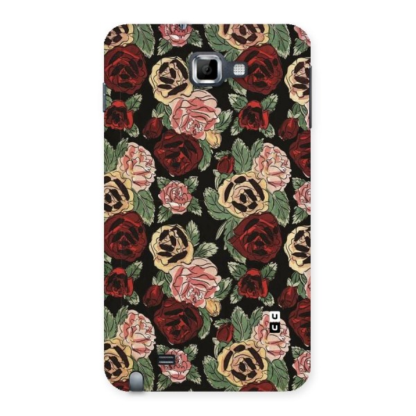 Dark Pastel Flowers Back Case for Galaxy Note