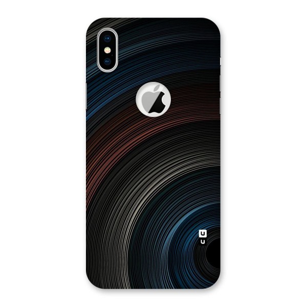 Dark Shade Swirls Back Case for iPhone X Logo Cut