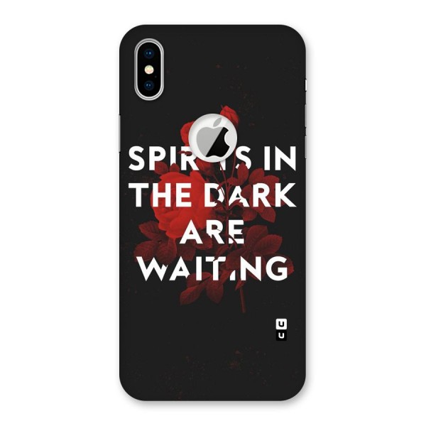 Dark Spirits Back Case for iPhone X Logo Cut