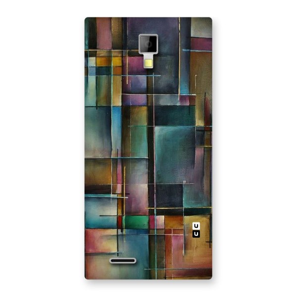 Dark Square Shapes Back Case for Micromax Canvas Xpress A99