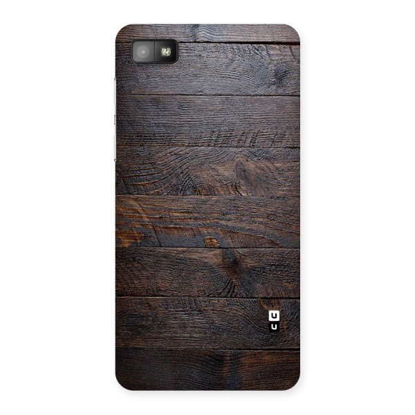 Dark Wood Printed Back Case for Blackberry Z10