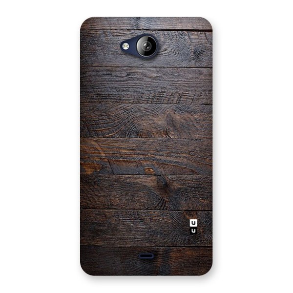 Dark Wood Printed Back Case for Canvas Play Q355