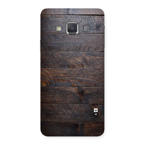 Dark Wood Printed Back Case for Galaxy A3