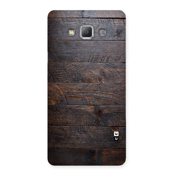 Dark Wood Printed Back Case for Galaxy A7