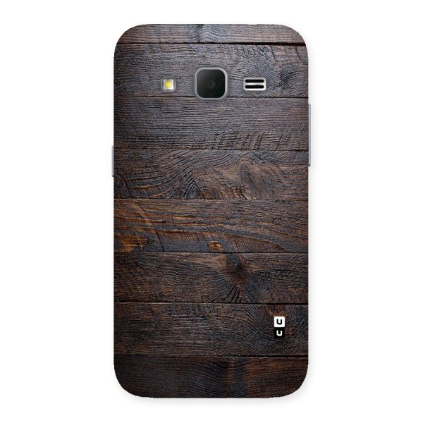 Dark Wood Printed Back Case for Galaxy Core Prime