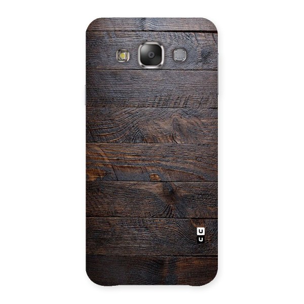 Dark Wood Printed Back Case for Galaxy E7