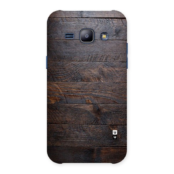 Dark Wood Printed Back Case for Galaxy J1
