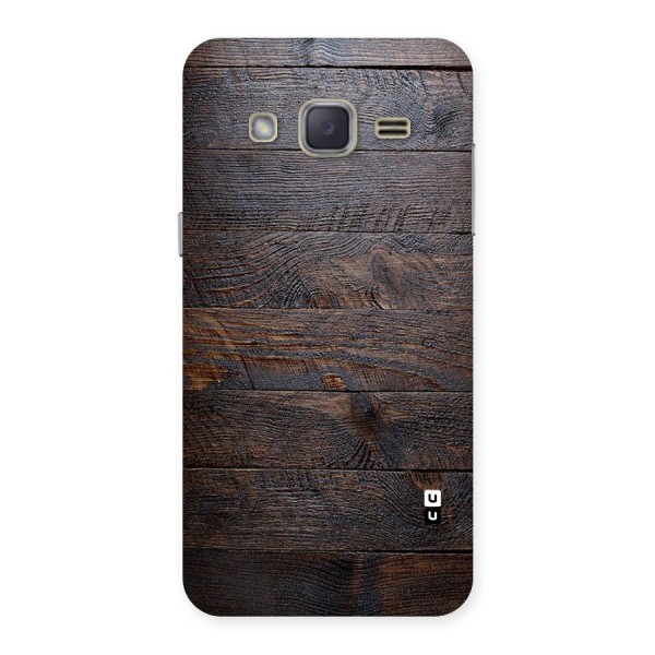 Dark Wood Printed Back Case for Galaxy J2