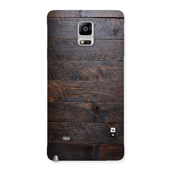 Dark Wood Printed Back Case for Galaxy Note 4